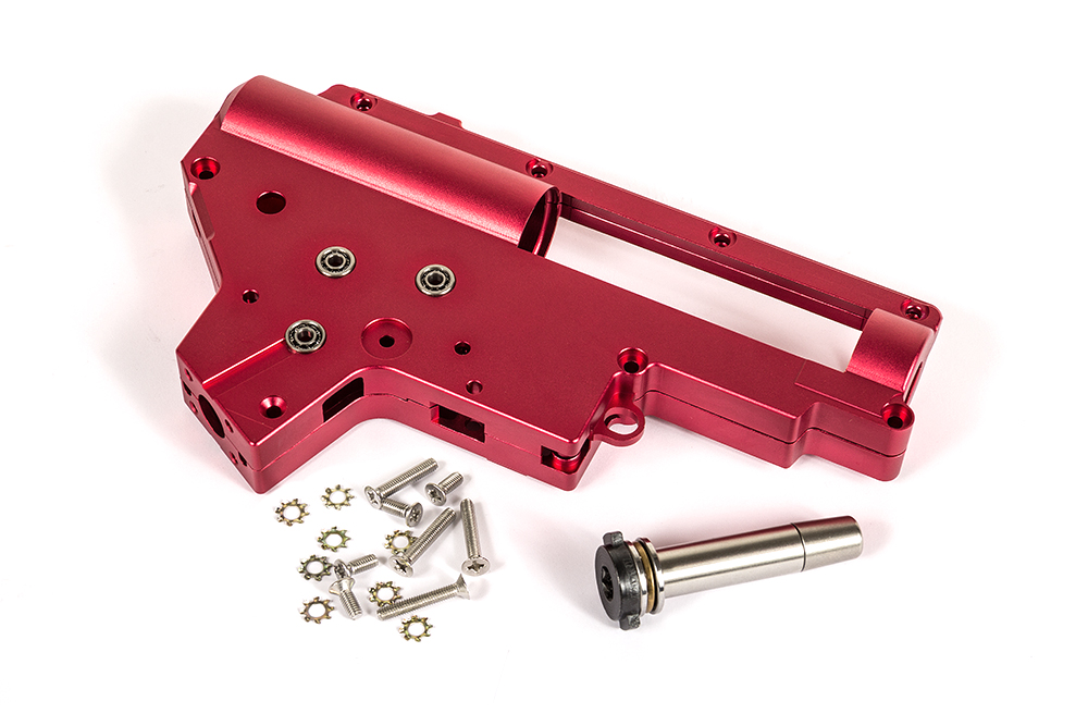 V2 qd gearbox w/ spring guide / bearings plus trigger switchcnc - 7075 aluminium 8mm